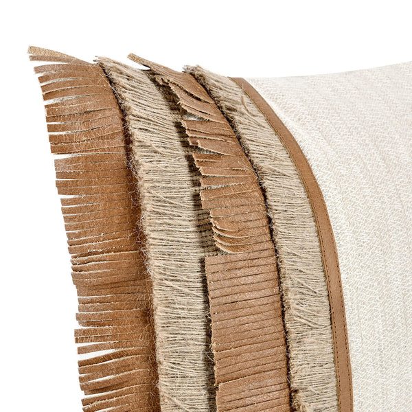 Leather Fringe Pillow