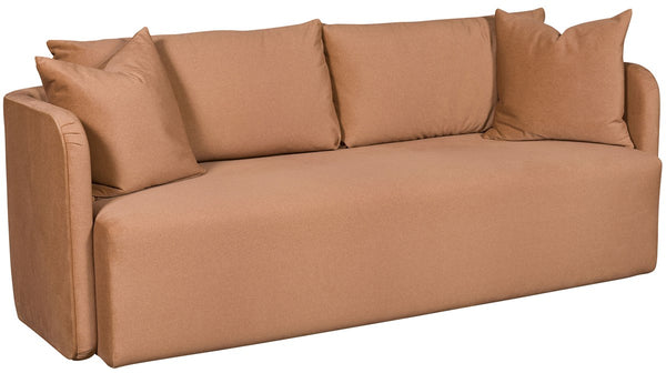 Rust Velvet Mid Sofa