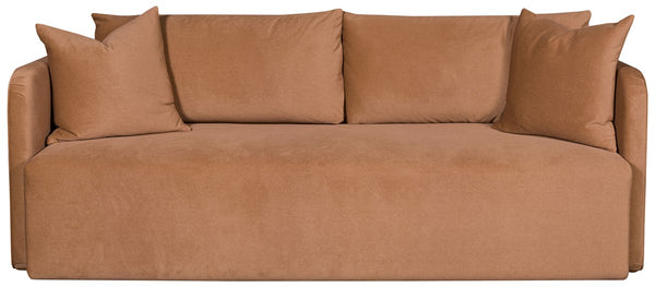 Rust Velvet Mid Sofa