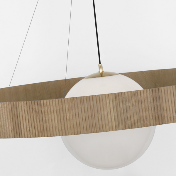 Arena 53" Ring and Globe Chandelier