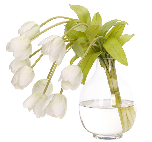 Tulips in Glass Vase