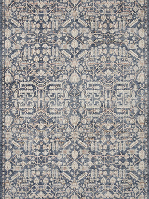 Amber Lewis x Loloi Zuma Blue / Ivory 9'-6" x 13'-1" Area Rug