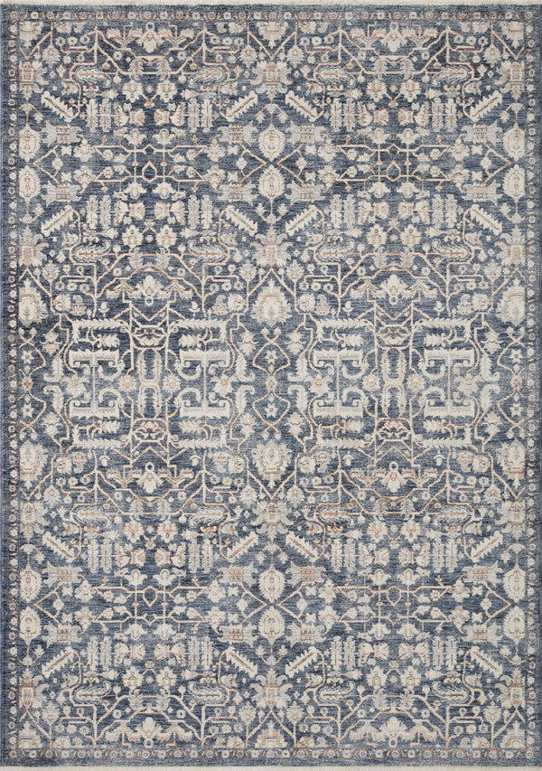 Amber Lewis x Loloi Zuma Blue / Ivory 9'-6" x 13'-1" Area Rug