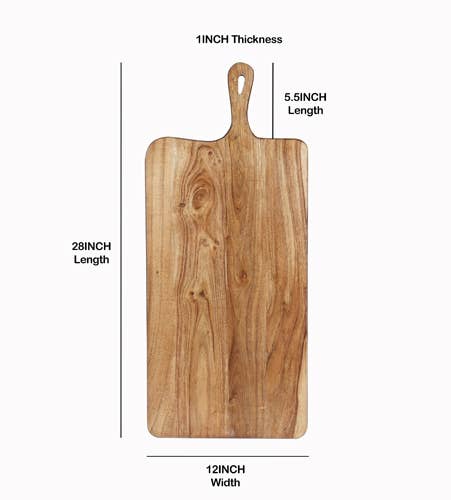 Acacia Wood Board with Handle