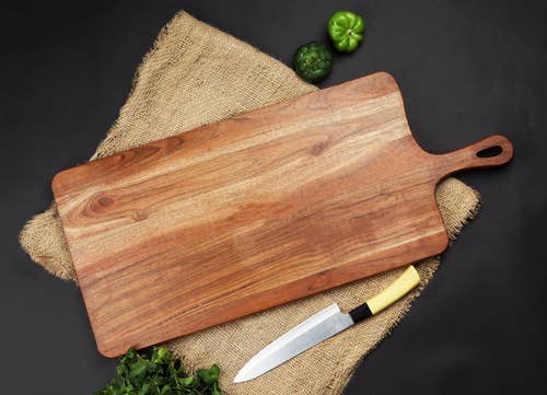 Acacia Wood Board with Handle