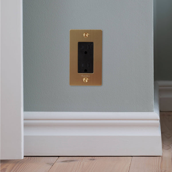 1G DUPLEX OUTLET / CROSS / WITHOUT LOGO