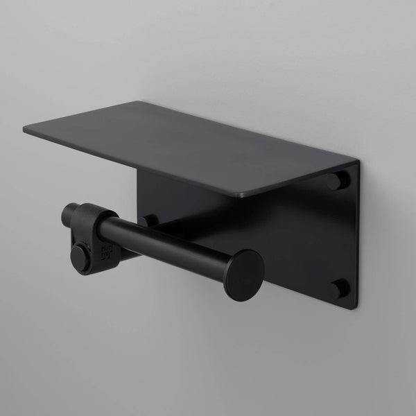 TOILET ROLL HOLDER / WITH SHELF / CAST