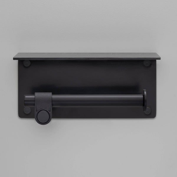TOILET ROLL HOLDER / WITH SHELF / CAST