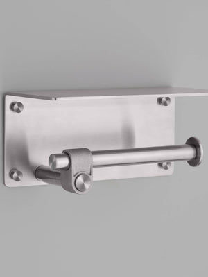 TOILET ROLL HOLDER / WITH SHELF / CAST