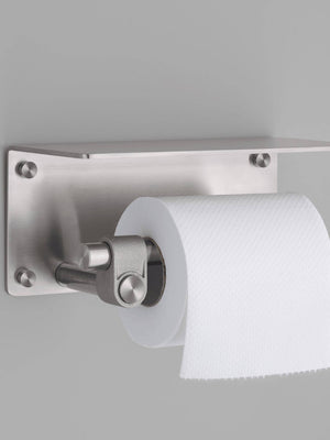 TOILET ROLL HOLDER / WITH SHELF / CAST