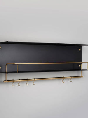 KITCHEN SHELF / HANGER / BLACK / WITHOUT LOGO / BRASS