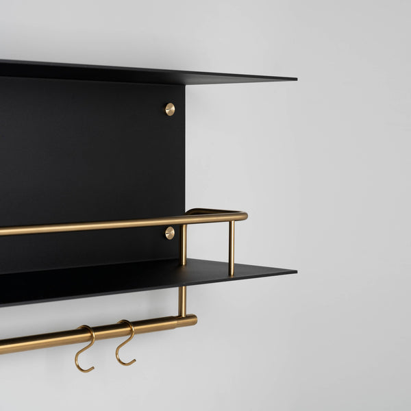 KITCHEN SHELF / HANGER / BLACK / WITHOUT LOGO / BRASS
