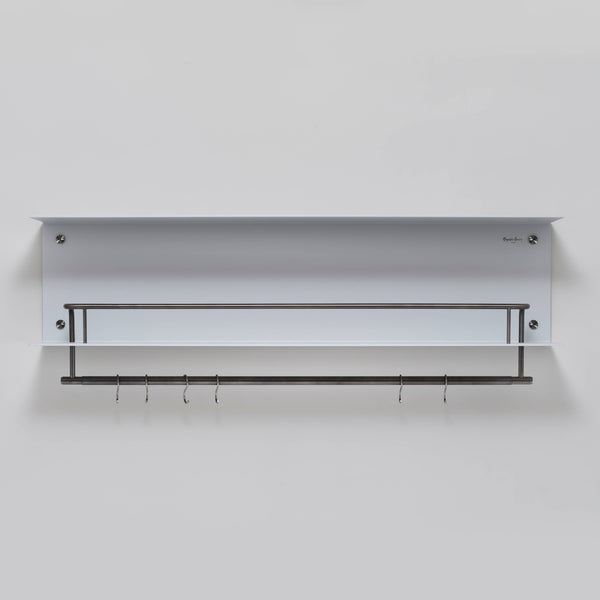 KITCHEN SHELF / HANGER / STONE / WITH LOGO / GUN METAL