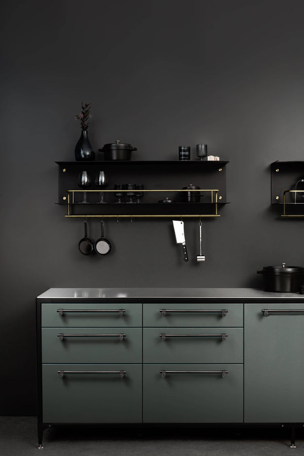 KITCHEN SHELF / HANGER / BLACK / WITHOUT LOGO / BRASS