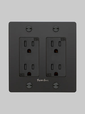 2G DUPLEX OUTLET / CROSS / WITH LOGO