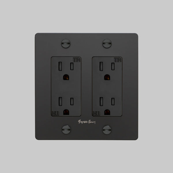 2G DUPLEX OUTLET / CROSS / WITH LOGO