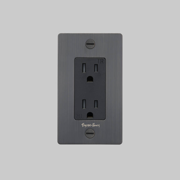 1G DUPLEX OUTLET / CROSS / WITH LOGO