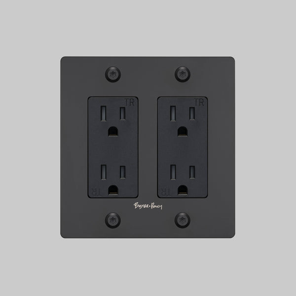 2G DUPLEX OUTLET / LINEAR / WITH LOGO