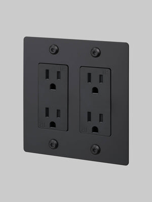 2G DUPLEX OUTLET / LINEAR / WITHOUT LOGO