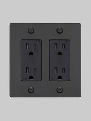 2G DUPLEX OUTLET / LINEAR / WITHOUT LOGO
