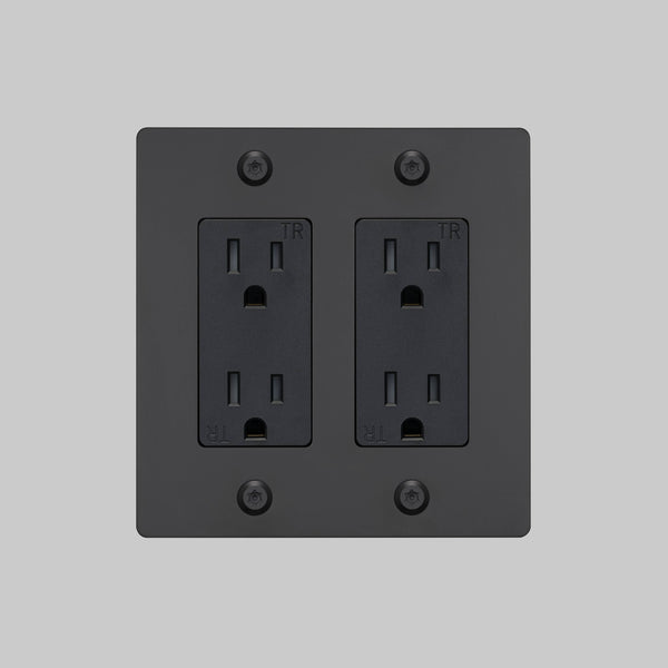 2G DUPLEX OUTLET / LINEAR / WITHOUT LOGO