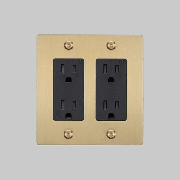 2G DUPLEX OUTLET / LINEAR / WITHOUT LOGO