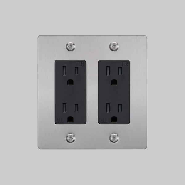 2G DUPLEX OUTLET / LINEAR / WITHOUT LOGO