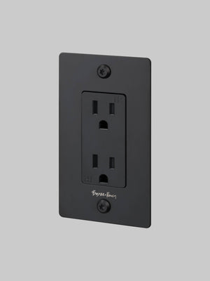 1G DUPLEX OUTLET / LINEAR / WITH LOGO