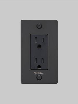 1G DUPLEX OUTLET / LINEAR / WITH LOGO