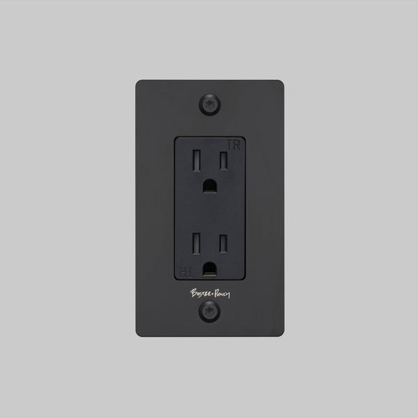 1G DUPLEX OUTLET / LINEAR / WITH LOGO