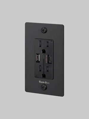 1G DUPLEX OUTLET / USB A + C / LINEAR / WITH LOGO