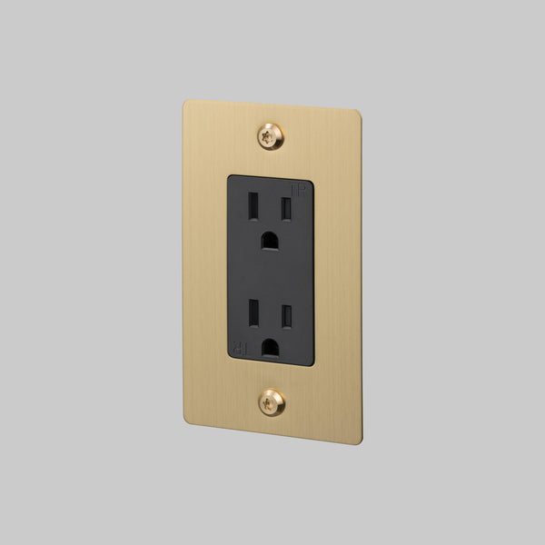 1G DUPLEX OUTLET / LINEAR / WITHOUT LOGO