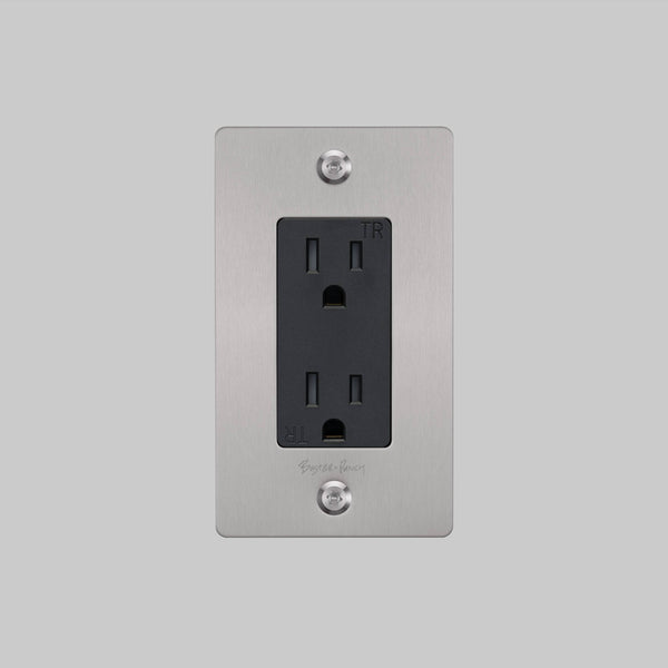 1G DUPLEX OUTLET / LINEAR / WITH LOGO