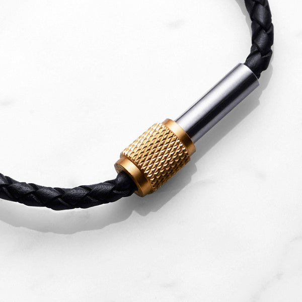 SINGLE BRACELET / BLACK / BRASS / STEEL