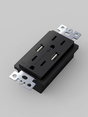 OUTLET MODULE / DUPLEX & 2 USB-A
