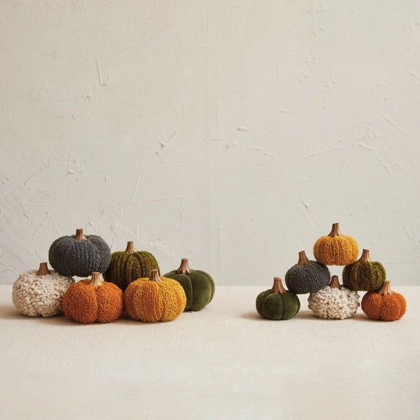 Velvet & Boucle Pumpkins