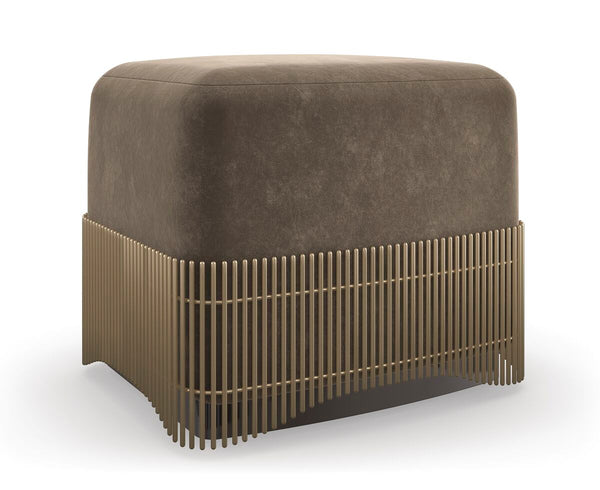 Brushed Gold Ottoman