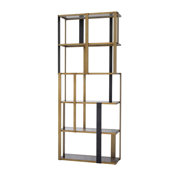 Brass Finished Bookcase