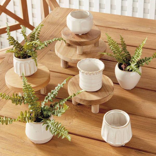 Dezie Mini Pots, Cream