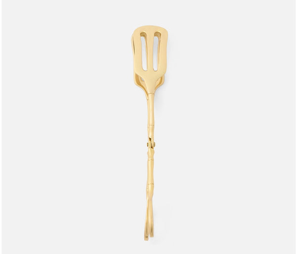 Polished Gold Serving Tongs