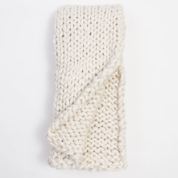 Wool Knit Throw Blanket