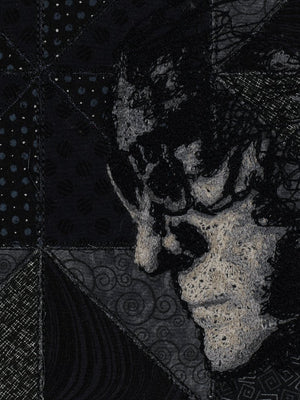 Johnny Cash, American IV: The Man Comes Around - Embroidery stitched directly through a vinyl recor