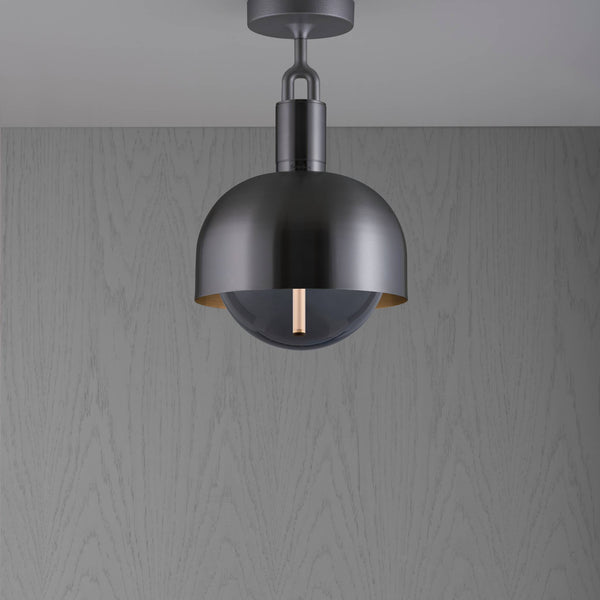 FORKED CEILING / LINEAR / SHADE / GLOBE / SMOKED / MEDIUM