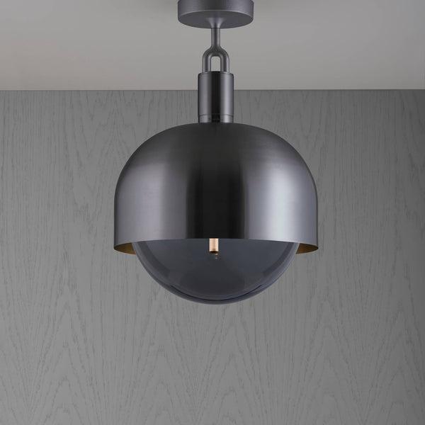 FORKED CEILING / LINEAR / SHADE / GLOBE / SMOKED / LARGE