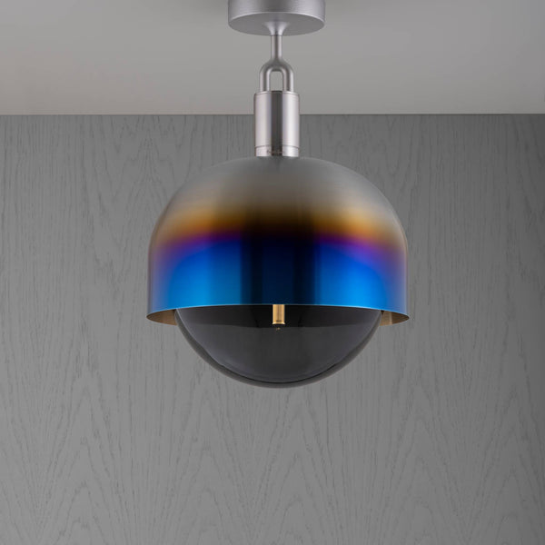 FORKED CEILING / LINEAR / SHADE / GLOBE / SMOKED / LARGE