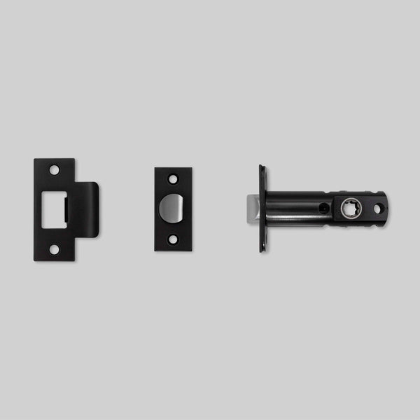 TUBULAR LATCH / DOOR KNOB / PASSAGE / BLACK -  3-3/4"