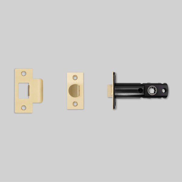 TUBULAR LATCH / DOOR HANDLE / PASSAGE / BRASS - 2-3/8"