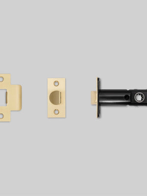 TUBULAR LATCH / DOOR HANDLE / PRIVACY / BRASS - 2-3/4"