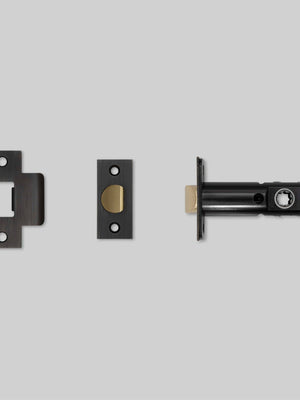 TUBULAR LATCH / DOOR HANDLE / PASSAGE / SMOKED BRONZE - 2-3/8"