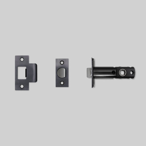 TUBULAR LATCH / DOOR KNOB / PASSAGE / GUN METAL -  3-3/4"
